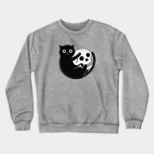 Cat and skull Crewneck Sweatshirt